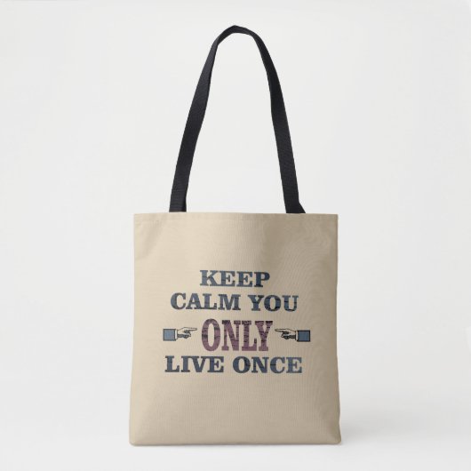 Tote Bag Citations de vie motivante (Devant)