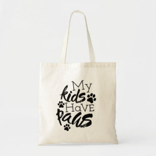 Tote Bag Citations d'enfants avec pattes sur les chiens êtr