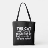 Tote Bag citations drôles de chat endormis (Dos)