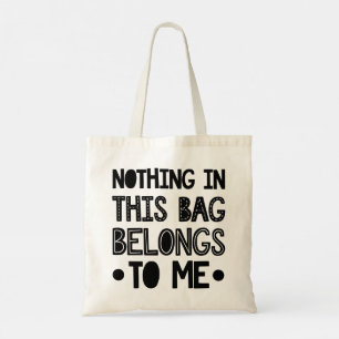 Tote Bag Citations drôles de typographie moderne