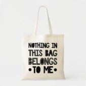 Tote Bag Citations drôles de typographie moderne (Devant)