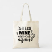Tote Bag Citations drôles de typographie moderne (Dos)