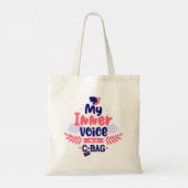 Tote Bag Citations drôles de typographie moderne (Dos)