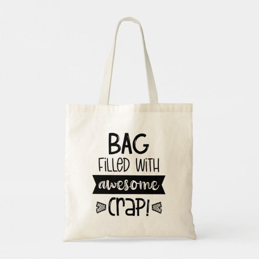 Tote Bag Citations drôles de typographie moderne (Dos)