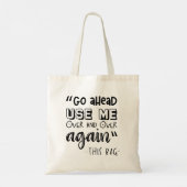 Tote Bag Citations drôles de typographie moderne (Dos)