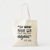 Tote Bag Citations drôles de typographie moderne (Devant)