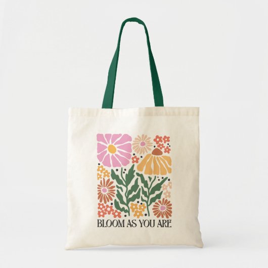 Tote Bag Citations Florales Boho (Devant)