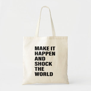 Tote Bag Citer Art Succès Conseils de vie Word Texte Art