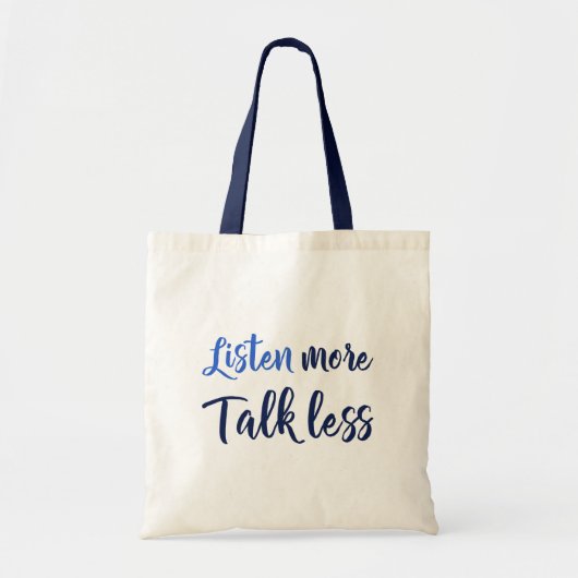 Tote Bag Citer écouter plus de script marine (Devant)