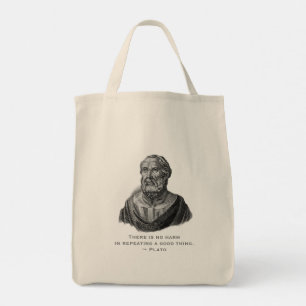 Tote Bag Citer le philosophe de Good Deed Plato