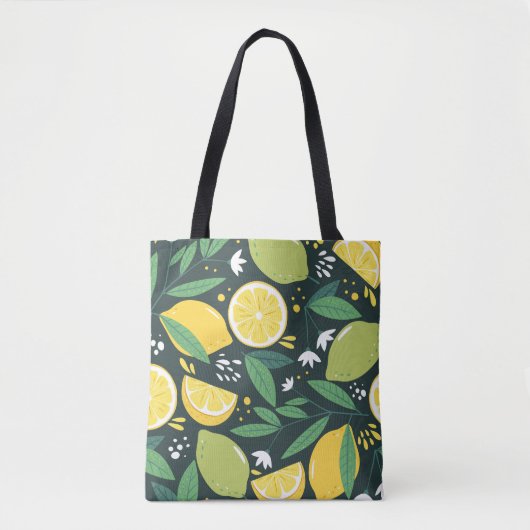 Tote Bag Citron Abstrait : Art Moderne Sans Seamless. (Devant)