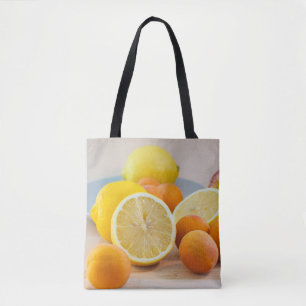 Tote Bag Citron Agrumes Et Abricots Fruits Photographie Ali