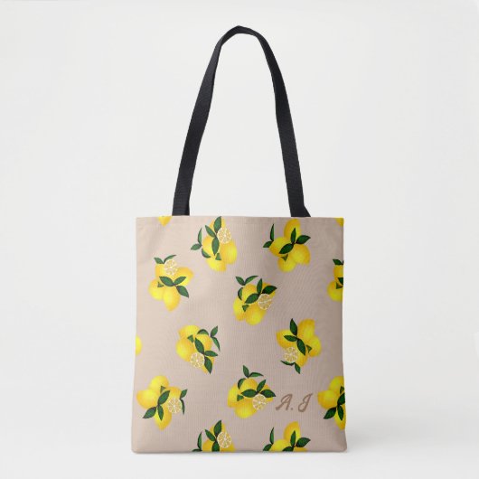 Tote Bag Citron chic Brown (Devant)