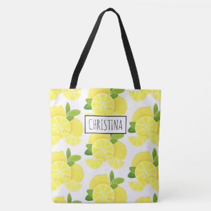 Tote Bag Citron citron tranches de citron fruits tropicaux