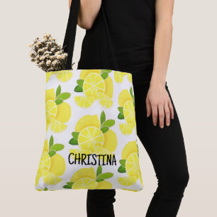 Tote Bag Citron citron tranches de citron fruits tropicaux 
