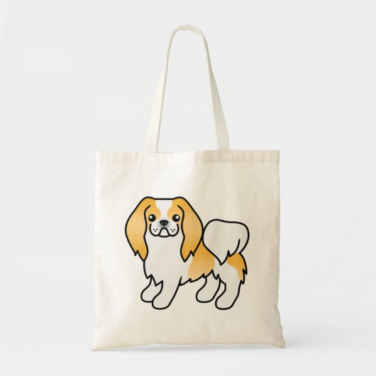 Tote Bag Citron Et Blanc Japonais Chin Cute Dessin Dessin (Devant)