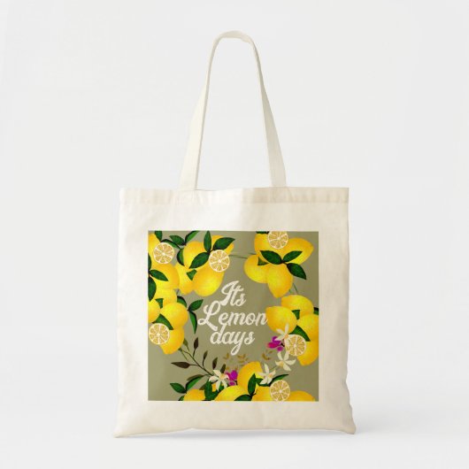 Tote Bag Citron gris (Devant)