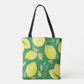 Tote Bag citron, motif d'aquarelle, arrière - plan, fruit,  (Dos)