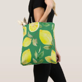 Tote Bag citron, motif d'aquarelle, arrière - plan, fruit,  (De près)