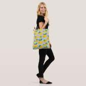 Tote Bag Citron Motif Fruit Rétro Jaune Sur Vert (Sur le modèle)