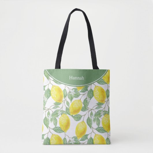 Tote Bag Citron personnalisé (Devant)
