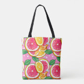 Tote Bag Citron Rose Pointillé (Dos)