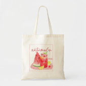 Tote Bag Citronnade à la Pastèque Art à l'Aquarelle (Devant)