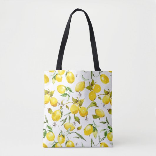 Tote Bag citrons d'aquarelle 5 (Devant)