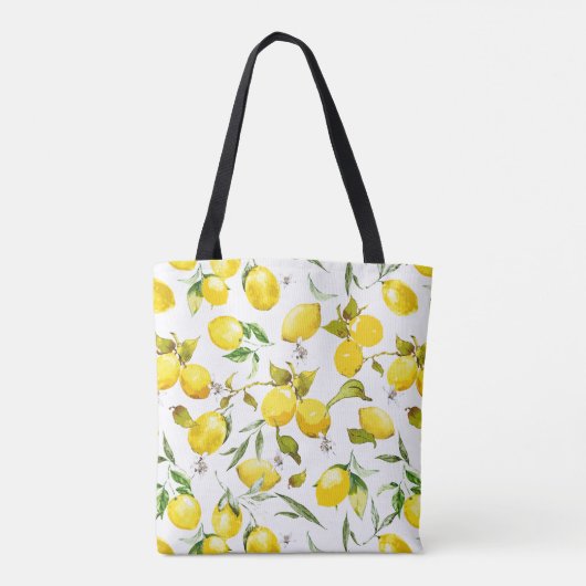 Tote Bag citrons d'aquarelle 5 (Dos)