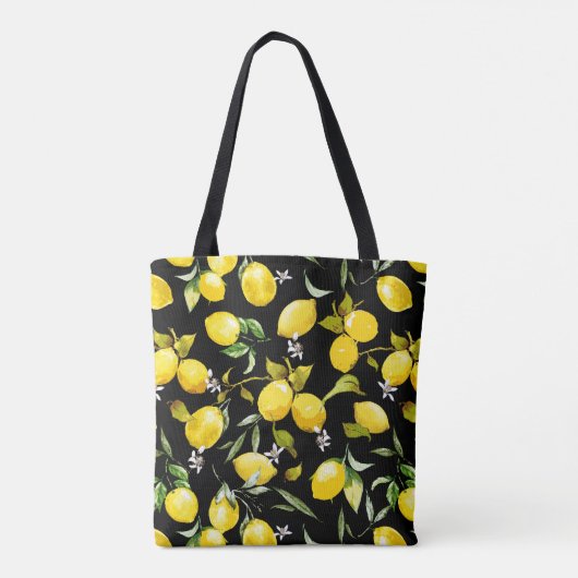 Tote Bag citrons d'aquarelle 7 (Dos)