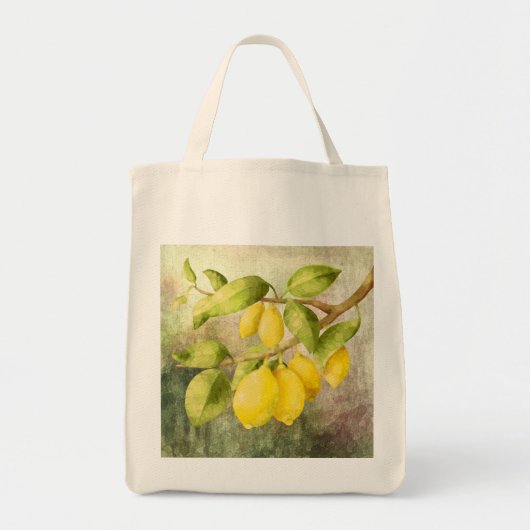 Tote Bag Citrons sur une branche (Devant)
