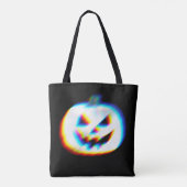 Tote Bag Citrouille blanc Glitchy EDM (Dos)