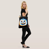 Tote Bag Citrouille blanc Glitchy EDM (Sur le modèle)