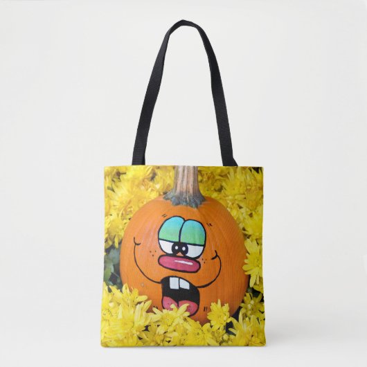 Tote Bag Citrouille d'automne amusant (Devant)