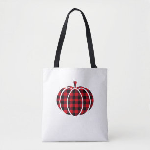 Tote Bag Citrouille de Thanksgiving C rouge et noir