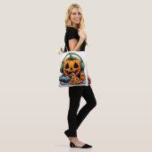 Tote Bag Citrouille d'Halloween avec casque et jeux? (Sur le modèle)