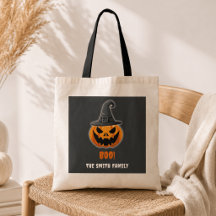Citrouille d'Halloween “BOO!” – Nom personnalisé