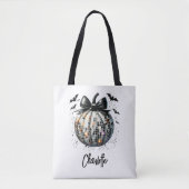 Tote Bag Citrouille d'Halloween Disco Personnalisé (Devant)