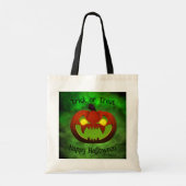 Tote Bag Citrouille d'Halloween éffrayant (Dos)