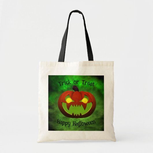 Tote Bag Citrouille d'Halloween éffrayant (Devant)