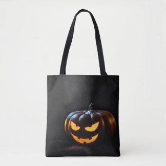 Tote Bag Citrouille d'Halloween Jack-O-Lantern Éffrayant