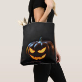 Tote Bag Citrouille d'Halloween Jack-O-Lantern Éffrayant (De près)