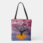 Tote Bag Citrouille d'Halloween Jack o’ Lanterne Dead Tree (Dos)