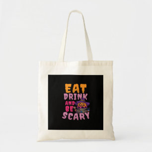 Tote Bag Citrouille d'Halloween Manger Boire Soyez Effrayan