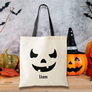 Tote Bag Citrouille Drôle Personnalisée Nom