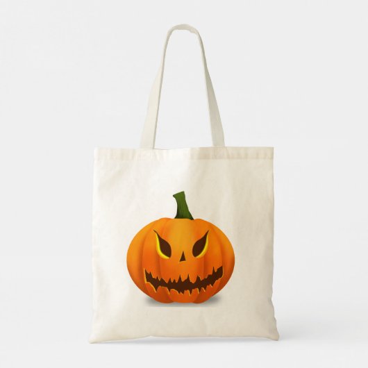 Tote Bag Citrouille effrayant Jack O'Lantern (Dos)