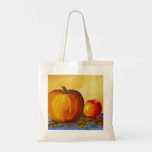 Tote Bag Citrouille et noix (Dos)