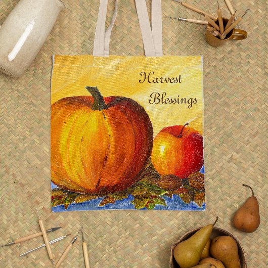 Tote Bag Citrouille et noix