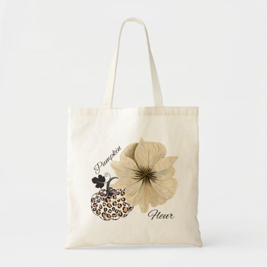 Tote Bag Citrouille Fleur (Devant)