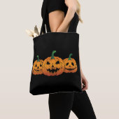 Tote Bag Citrouille Halloween Jack-o'-lantern Éffrayant (De près)